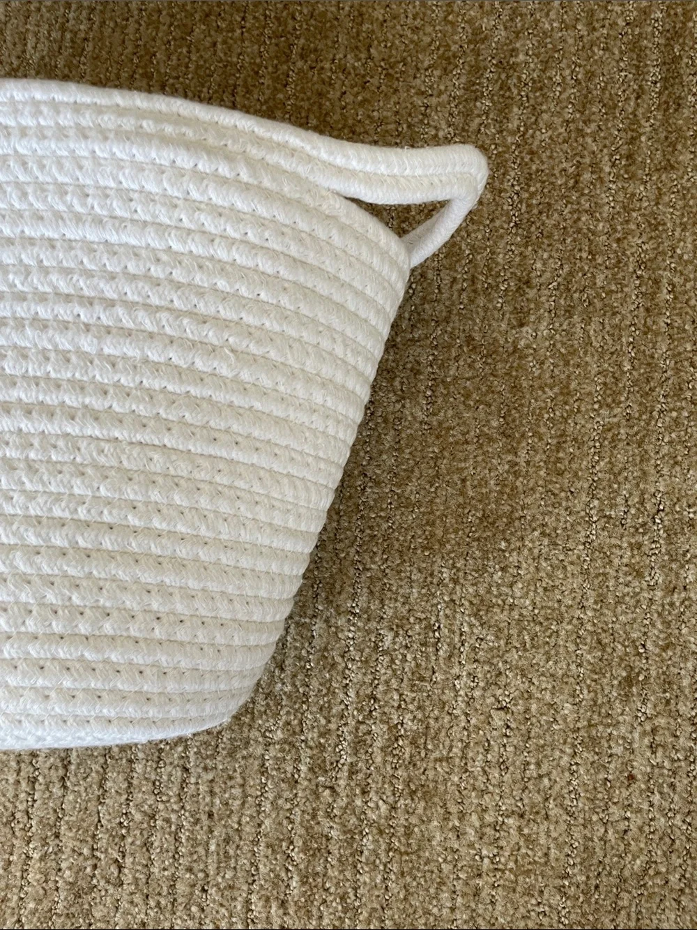 White Woven Cotton Storage Basket - Home Accents